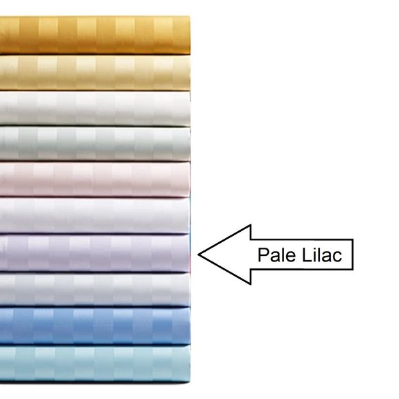 new PALE LILAC STRIPE Charter Club Damask 550 TC Cotton QUEEN Sheet Set - Picture 10 of 11